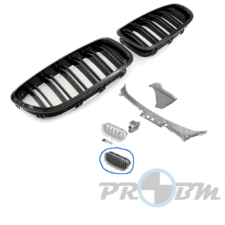 Kit Grelhas Frontal F10,F11 Preto Brilhante