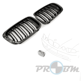 Kit Grelhas Frontal E46 , Compact E46 Preto Brilhante