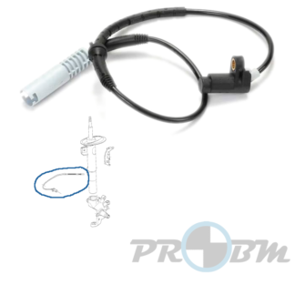 Sensor ABS Roda Frente E38 Até 9/98