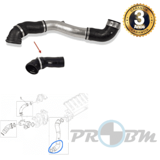 Tubo Intercooler Superior Esq. BMW 35d E90,E91,E92,E93
